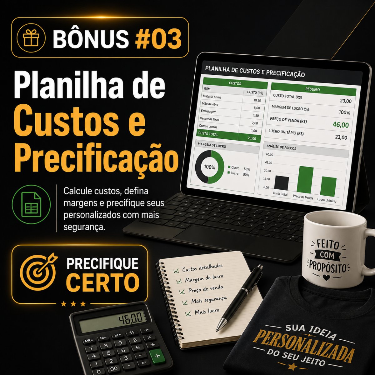 Bônus: Planilha de Custos e Precificação